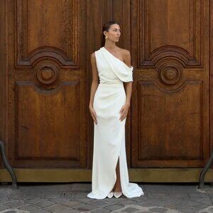 ELLIATT Ivory Off The Shoulder Gown